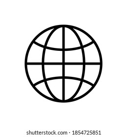 Globe icon. Illustration of vector arrangement or advanced arrangement
language globally.