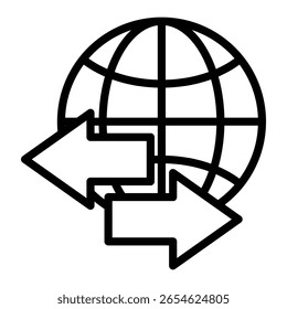 Globe icon illustration vector design template