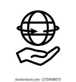 Globe icon illustration vector design template