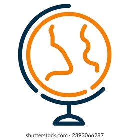 Globe icon Illustration for web, app, infographic