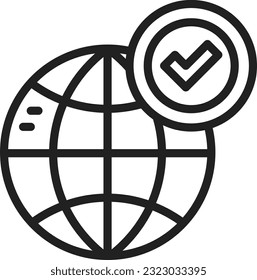 Imagen del icono del globo. Adecuado para aplicaciones móviles.