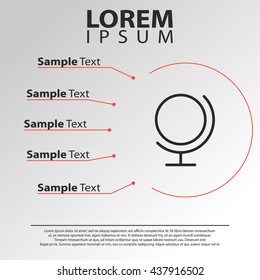 globe icon. globe infographics template