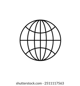 Ícone Globo. Ícone Internet. Ilustração de vetor