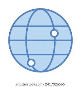 Globe icon isolate white background vector stock illustration