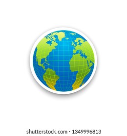 The globe icon isolated. Environmental symbolic concept