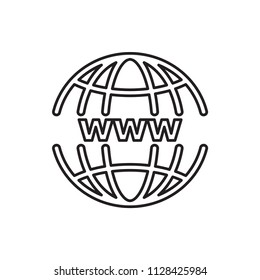 Globe icon, isolated. Flat design.