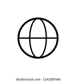 Globe icon, isolated. Flat design.
