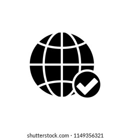 Globe icon, isolated. Flat design.