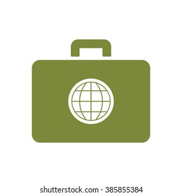  Globe  icon,  isolated. Flat  design.