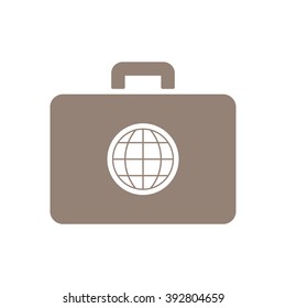  Globe  icon,  isolated. Flat  design.