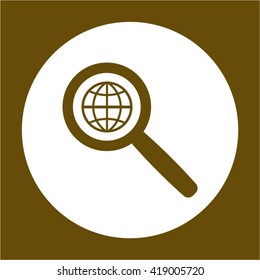 Globe  icon,  isolated. Flat  design.
