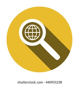 Globe   icon,  isolated. Flat  design.