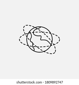 Globe icon isolated on background. Network connection symbol modern, simple, vector, icon for website design, mobile app, ui. Vector Illustration