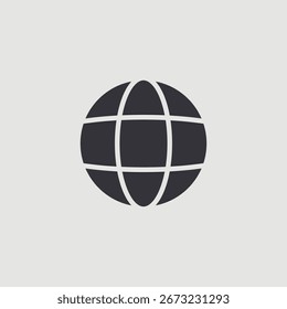 Globussymbol einzeln auf Hintergrund. Bildung Symbol modern, einfach, Vektor, Symbol für Website-Design, mobile App, ui. Vektorgrafik