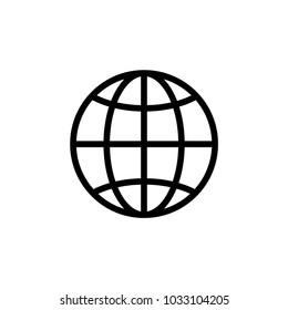 Globe icon isolated on white background. World symbol modern, simple, vector, icon for website design, mobile app, ui. Vector Illustration