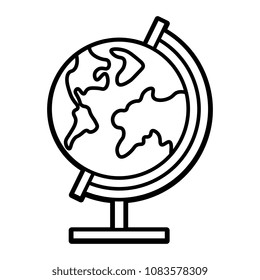 Globe Icon Isolated On White Background