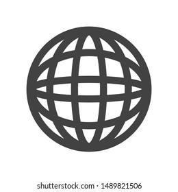 globe icon isolated on white background. vector illustration