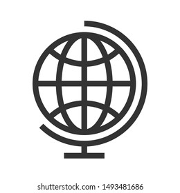 Globe icon isolated on white background. World symbol modern, simple, vector, icon for website design, mobile app, ui. Vector Illustration