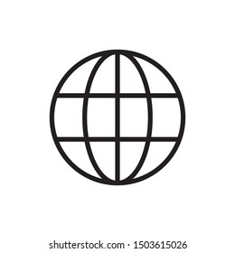 globe icon isolated on white background