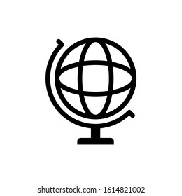 Globe icon isolated on white background. Vector illustration. EPS10.