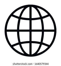 Globe icon isolated on white background. Vector illustration