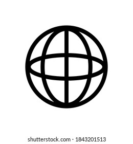 icono de globo aislado en fondo blanco. ilustración vectorial