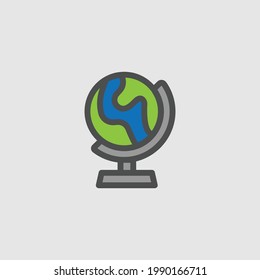 Globe icon isolated on a white background