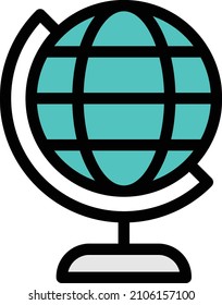 globe Icon isolated on white background. Vector illustration. Eps10. Vector icon for website design and app