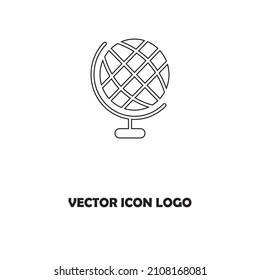 Globe-Symbol einzeln auf weißem Hintergrund. Bildungssymbol modern, einfach, Vektorgrafik, Symbol für Website-Design, mobile App, ui. Vektorgrafik
