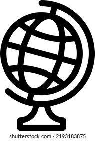 Globe icon isolated on white background. Education symbol modern, simple, vector, icon for website design, mobile app, ui. Vector Illustration.