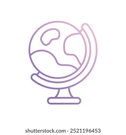 Globe icon isolated on a white background. Vector illustration.