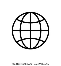 Globe icon isolated on white background website icon vector illustration