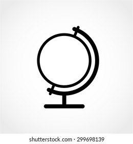 Globe Icon Isolated on White Background