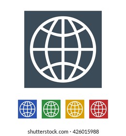 globe icon isolated on white background. vector illustration icon