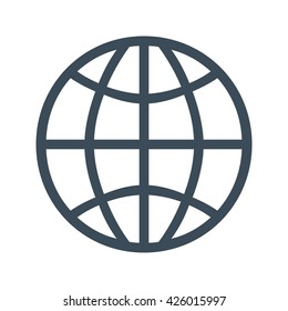globe icon isolated on white background. vector illustration icon
