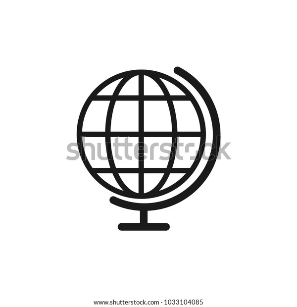 Globe icon isolated on white background.\
Education symbol modern, simple, vector, icon for website design,\
mobile app, ui. Vector\
Illustration