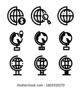 globe icon isolated sign symbol vector illustration - Collection of high quality black style vector icons
