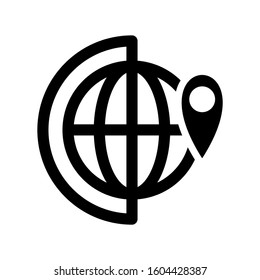 globe icon isolated sign symbol vector illustration - Collection of high quality black style vector icons
