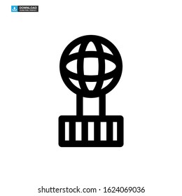 globe icon isolated sign symbol vector illustration - high quality black style vector icons
