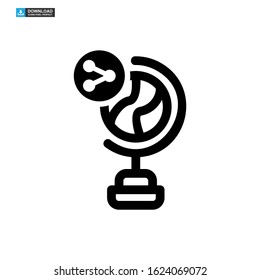 globe icon isolated sign symbol vector illustration - high quality black style vector icons
