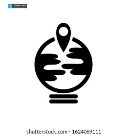 globe icon isolated sign symbol vector illustration - high quality black style vector icons
