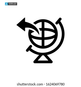 globe icon isolated sign symbol vector illustration - high quality black style vector icons
