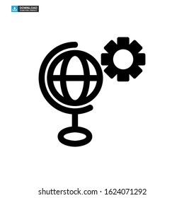 globe icon isolated sign symbol vector illustration - high quality black style vector icons
