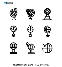 globe icon isolated sign symbol vector illustration - Collection of high quality black style vector icons
