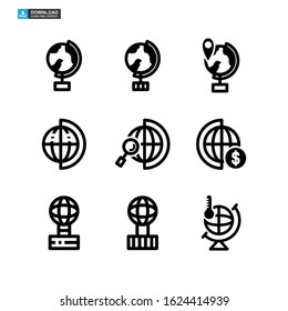 globe icon isolated sign symbol vector illustration - Collection of high quality black style vector icons
