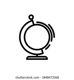 globe icon isolated sign symbol vector illustration - with style outline icons