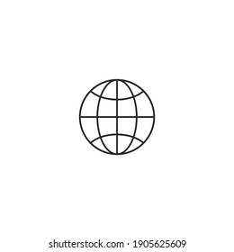 globe icon, isolated globe sign icon, vector illustration