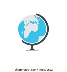 Globe icon isolated vector illustration on white transparent background