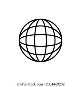 globe icon in isolated vector on white background