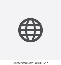 globe icon, isolated, white background